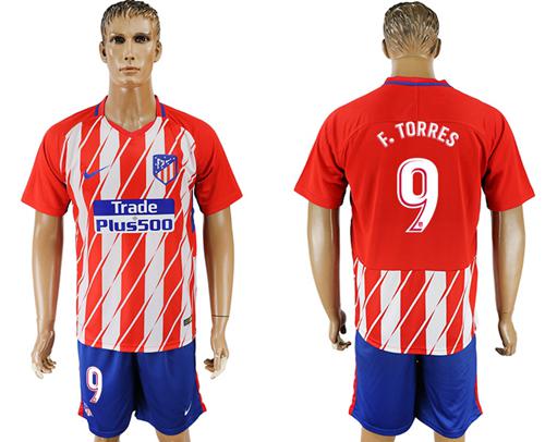 Atletico Madrid #9 F.Torres Home Soccer Club Jersey - Click Image to Close